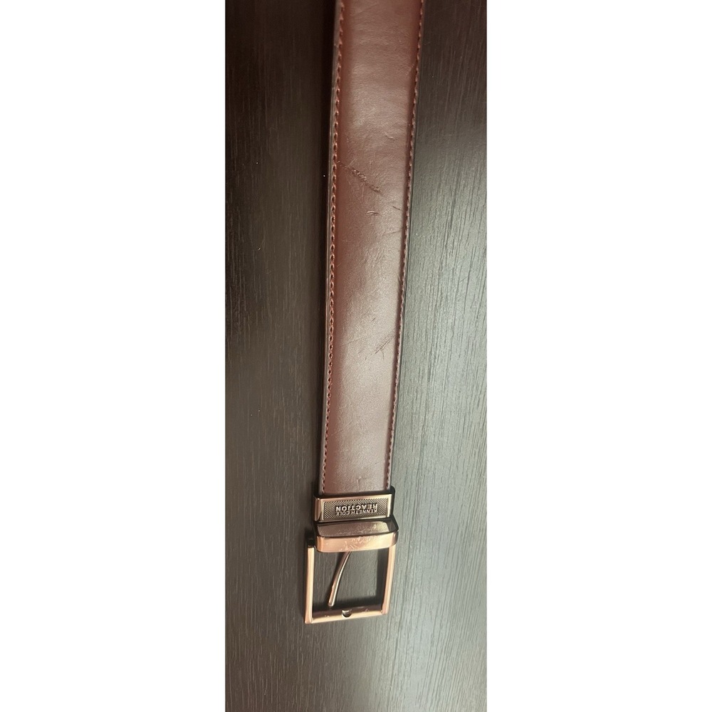 Men's Kenneth Cole Reaction Brown Synthetic Vegan Leather Belt Large